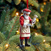 Joycorners Custom Name Bakery Santa Ornament, Christmas Gift 2D Flat LM2211