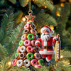 Joycorners Custom Name Baking Santa Ornament, Christmas Gift for Baker 2D Flat LM2111