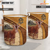 Joycorners Goat  Brown  Custom Name  Basket