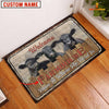 Joycorners Black Angus Custom Name - Home To Where The Herd Is FarmHouse Doormat