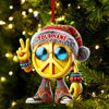 Joycorners Custom Name Hippie Love Ornament,  Christmas Gift Decoration 2D Flat LM2111