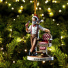 Joycorners Santa Barber Christmas Ornament, Personalized Ornament 2D Flat LM2211