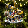 Joycorners Crane Santa Christmas Ornament, Personalized Ornament 2D Flat LM2211