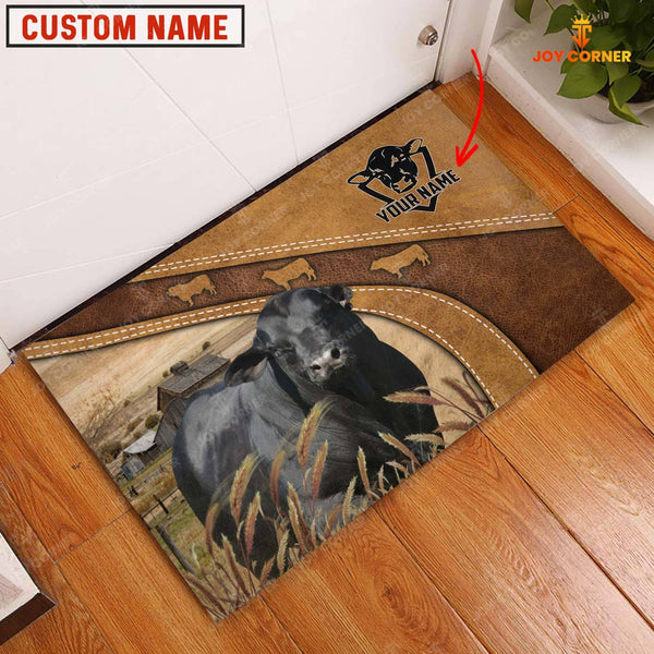 Joycorners Brangus Personalized - Welcome Brown Doormat