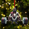 Joycorners Custom Name Jesus Gym Ornament, Gymnastics Christmas Decoration 2D Flat LM2111