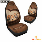Joycorners Jersey Pattern Customized Name Heart Car Seat Cover Set