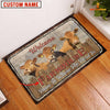 Joycorners Limousin Custom Name - Home To Where The Herd Is FarmHouse Doormat