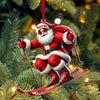 Joycorners Santa Skiing Christmas Ornament, Personalized Ornaments 2D Flat LM2211