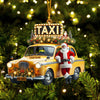 Joycorners Santa Taxi Christmas Ornament, Personalized Ornament 2D Flat LM2211