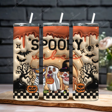 Joycorners Pitbul Halloween 3D Straight Cup