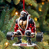 Joycorners King Kong Weight Lifting Christmas Ornament, Personalized Ornament 2D Flat LM2211