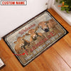 Joycorners Fleckvieh Custom Name - Home To Where The Herd Is FarmHouse Doormat