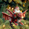 Joycorners Custom Name Santa Dragon Ornament, Christmas Gift for Dragon Lover5 2D Flat LM2111