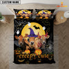 JoyCorners Happiness Jersey Cattle Halloween Pattern Personalized Name 3D Bedding Set