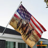 Joycorners Horse America 3D Button Flag