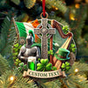 Joycorners Custom Name Ireland Ornament, Christmas Gift for Ireland Lover5 2D Flat LM2111