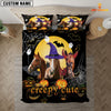 JoyCorners Happiness Horse Cattle Halloween Pattern Personalized Name 3D Bedding Set