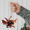Joycorners Custom Name Santa Dragon Ornament, Christmas Gift for Dragon Lover5 2D Flat LM2111