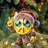 Joycorners Custom Name Hippie Love Ornament,  Christmas Gift Decoration 2D Flat LM2111