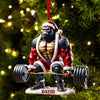 Joycorners King Kong Weight Lifting Christmas Ornament, Personalized Ornament 2D Flat LM2211