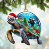 Joycorners Custom Name Diving Ornament, Diving Lover Christmas Gift 2D Flat LM2111
