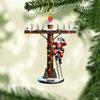 Joycorners Santa Electrician Christmas Ornament, Personalized Ornament 2D Flat LM2211