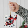 Joycorners Custom Name Santa Helicopter Ornament, Santa Christmas Gift 2D Flat LM2111
