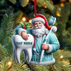 Joycorners Santa Dentist Ornament, Personalized Ornament 2D Flat LM2211