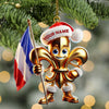 Joycorners Custom Name France Ornament, France Lover Christmas Gift 2D Flat LM2111