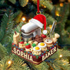 Joycorners Making Cake Christmas Ornament, Personalized Ornament 2D Flat LM2211