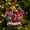 Joycorners Custom Name Dragon Ornament, Christmas Gift for Dragon Lover 2D Flat LM2111