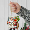 Joycorners Custom Name Santa Chef Ornament, Chef Christmas Gift 2D Flat LM2111