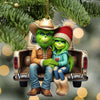 Joycorners Custom Name Couple Christmas Ornament, Lover Christmas Gift 2D Flat LM2111