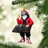 Joycorners Santa DJ Home Decor Christmas Ornament, Personalized Ornament 2D Flat LM2211