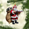Joycorners Book Santa Christmas Home Decor Christmas Ornament, Personalized Ornament 2D Flat LM2211