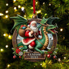 Joycorners Custom Name Dragon Santa Ornament, Christmas Gift for Dragon Lover 2D Flat LM2111