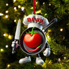 Joycorners Custom Name Chef Ornament, Chef Christmas Gift 2D Flat LM2211