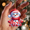 Joycorners Cute Snowman 2025 Christmas Ornament, Personalized Ornament 2D Flat LM2211