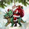 Joycorners Custom Name Dragon Santa Ornament, Dinosaur Ornament, Dragon Lover Christmas Gift 2D Flat LM2111