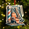 Joycorners Custom Name Hair Salon Ornament, Hair Salon Christmas Decoration 2D Flat LM2111