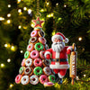 Joycorners Custom Name Baking Santa Ornament, Christmas Gift for Baker 2D Flat LM2111