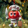 Joycorners Tomato Chef Christmas Ornament, Personalized Ornament 2D Flat LM2211