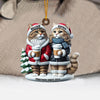 Joycorners Couple Cats Home Decor Christmas Ornament, Personalized Ornament 2D Flat LM2211