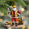 Joycorners Custom Name Builder Santa Ornament, Builder Christmas Gift 2D Flat LM2111