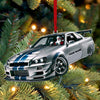 Joycorners Custom Name Santa Car Ornament, Santa Christmas Gift Decoration 2D Flat LM2111