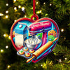 Joycorners Custom Name Ornament, Baker Heart 2D Flat LM2211