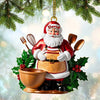 Joycorners Custom Name Baker Santa Ornament, Christmas Gift for Baking Lover 2D Flat LM2211
