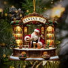 Joycorners Santa's Bar Christmas Ornament, Bartender Ornament, Personalized Ornament 2D Flat LM2211