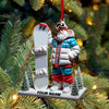 Joycorners Custom Name Santa Snow Ornament, Santa Christmas Gift Decoration 2D Flat LM2111