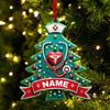 Joycorners Custom Name Nurse Ornament, Christmas Gift for Nurses 2D Flat LM2111